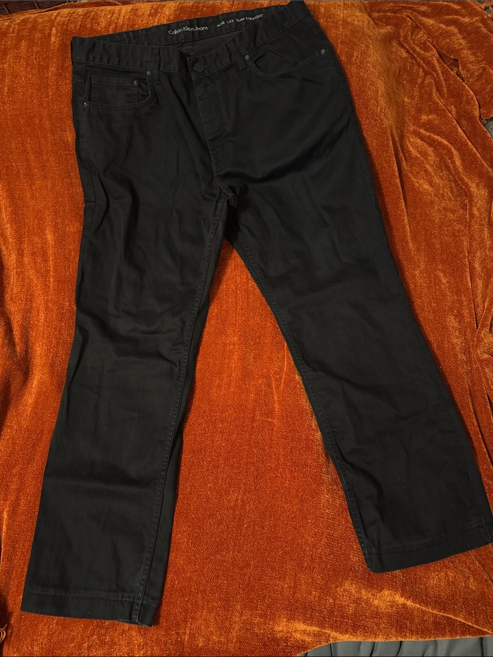 Calvin Klein Jeans | Men's Black Slim Straight Leg Jeans | W38 L32